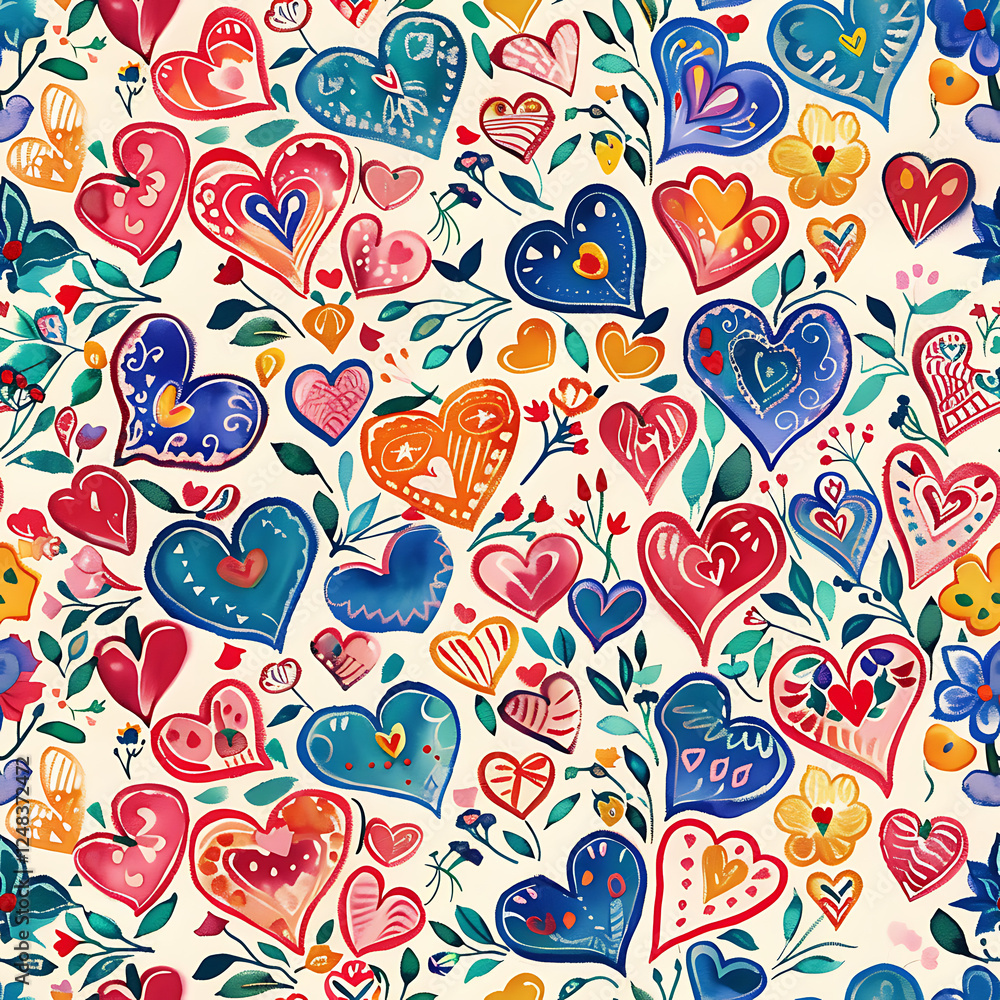 seamless background with hearts seamless background with hearts