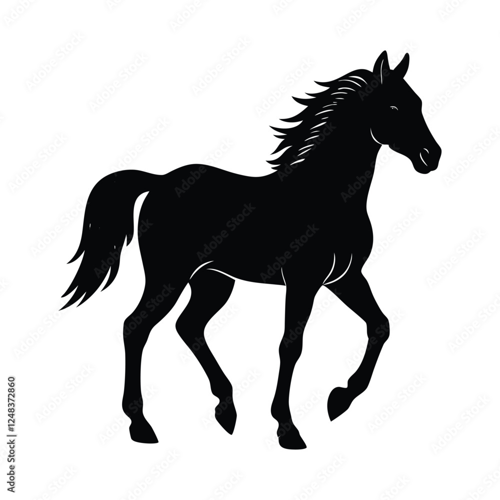 horse silhouette vector