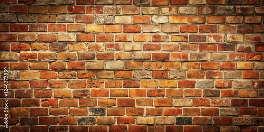 A textured backdrop of aged brickwork, showing the rich hues and subtle variations in color and tone of the bricks, ideal for design projects needing a rustic or vintage aesthetic. A textured backdrop of aged brickwork, showing the rich hues and subtle variations in color and tone of the bricks, ideal for design projects needing a rustic or vintage aesthetic.