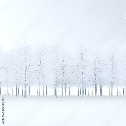Wallpaper Mural White Winter Forest Scene Torontodigital.ca