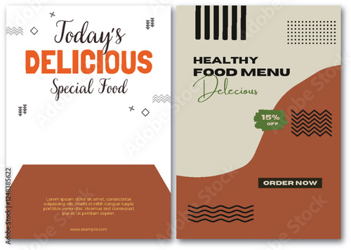 Elegant Food Menu Templates Promoting Healthy and Delicious Dishes