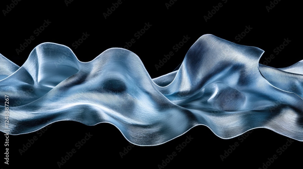 Obraz premium A dynamic wave of interwoven ribbons, representing synergy and collaboration