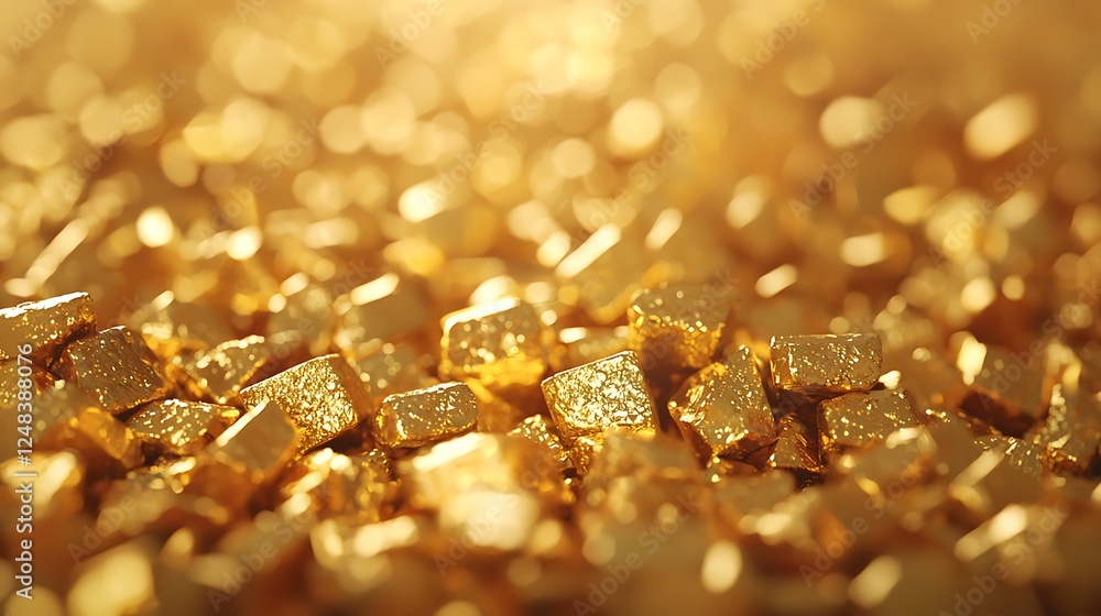 A close-up view of shimmering gold bars, reflecting light, showcasing luxury and wealth in a rich, golden landscape. A close-up view of shimmering gold bars, reflecting light, showcasing luxury and wealth in a rich, golden landscape.