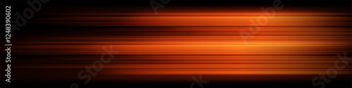 Horizontal motion blur with warm orange and red hues on a dark background. The glowing streaks sense of speed, energy, and futuristic motion