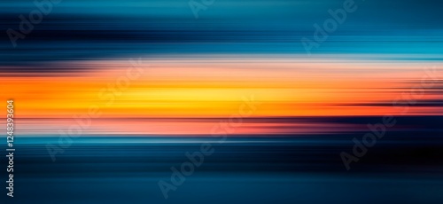 Colorful Abstract Lines with Orange and Blue Motion Blur

