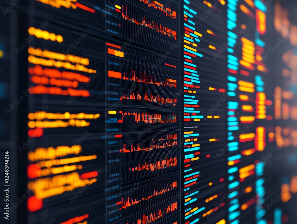 Fototapeta premium AI-driven financial model predicting efficiency in financial strategy