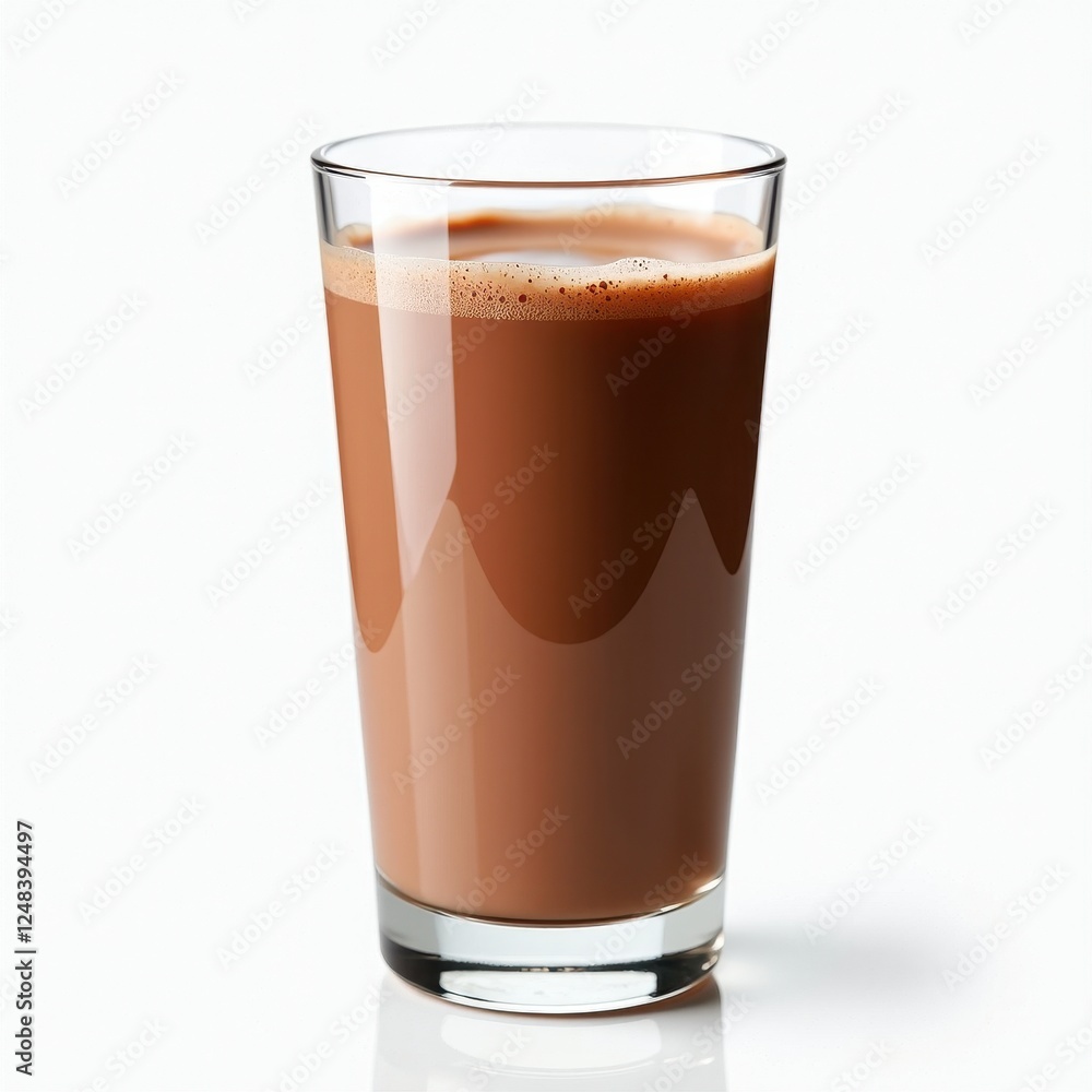 Rich Brown Bevera in Glass: Coffee Highlighted on Clean White Background Rich Brown Bevera in Glass: Coffee Highlighted on Clean White Background