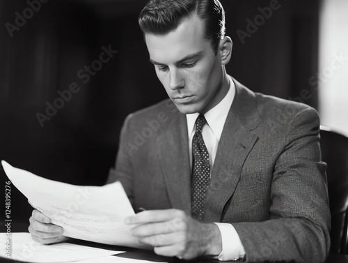 Financial analyst conducting a deep analysis of corporate liabilities photo