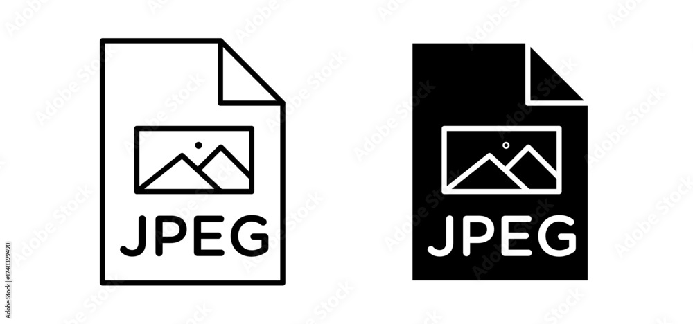 Jpg icons pack vectors in black flat and strokes Jpg icons pack vectors in black flat and strokes