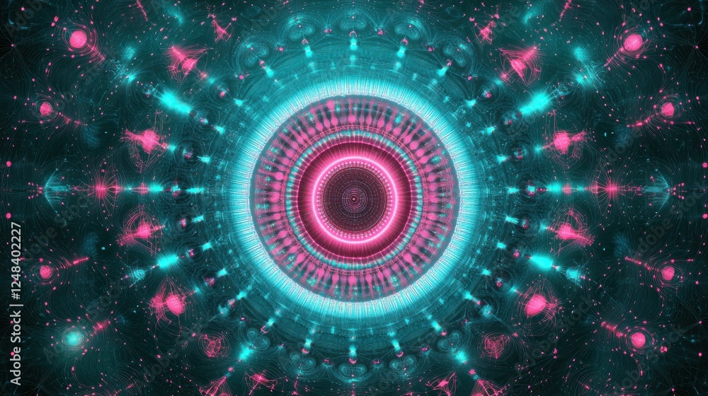 Abstract Cosmic Mandala Digital Art Design Abstract Cosmic Mandala Digital Art Design