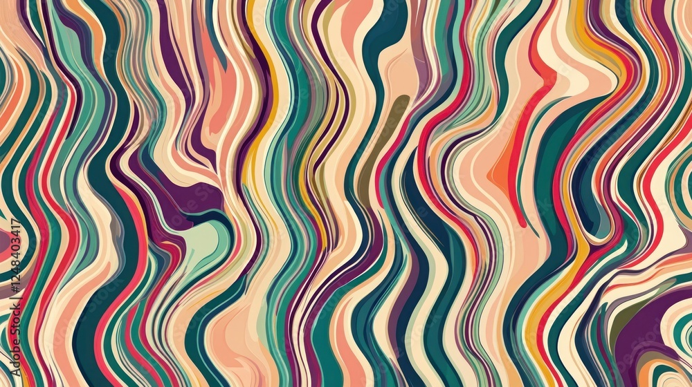 Abstract Colorful Wavy Lines Pattern Design Abstract Colorful Wavy Lines Pattern Design