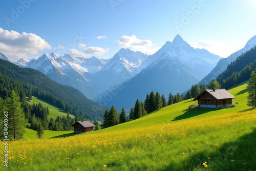 swiss alpine meadow