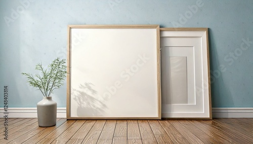 Mockup picture frame in minimal room