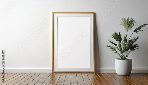 Mockup picture frame in minimal room
