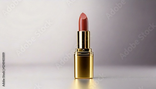 Luxury gold lipstick and clean background
