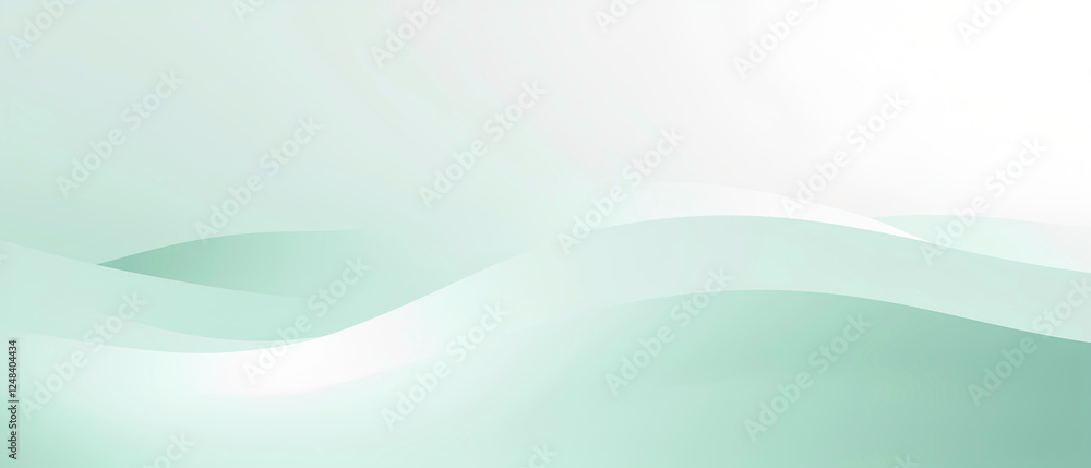 A smooth abstract design with flowing curves in a soothing green gradient A smooth abstract design with flowing curves in a soothing green gradient