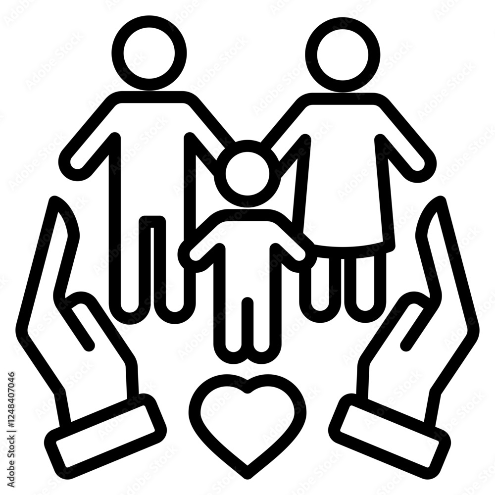 Fototapeta premium caring single icon