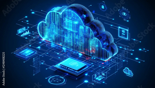 Cybersecurity background Illustration.