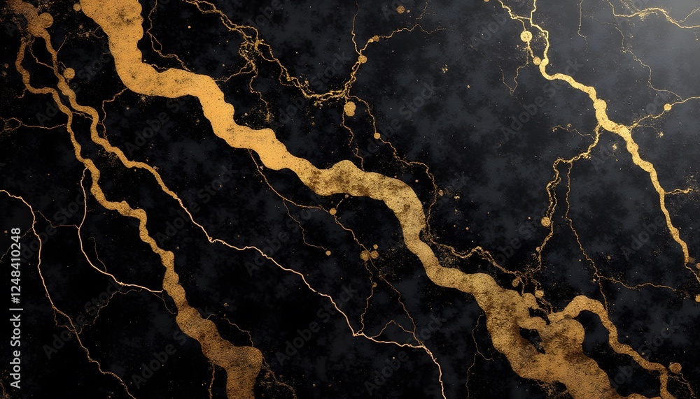 Elegant Gold and Black Abstract Design with Flowing Lines and Textured Surface Elegant Gold and Black Abstract Design with Flowing Lines and Textured Surface