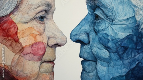 Portraits of Love and Aging Highlighting Connection and Emotion