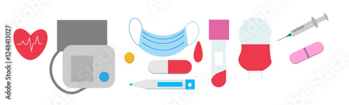 medical kit on a white background,