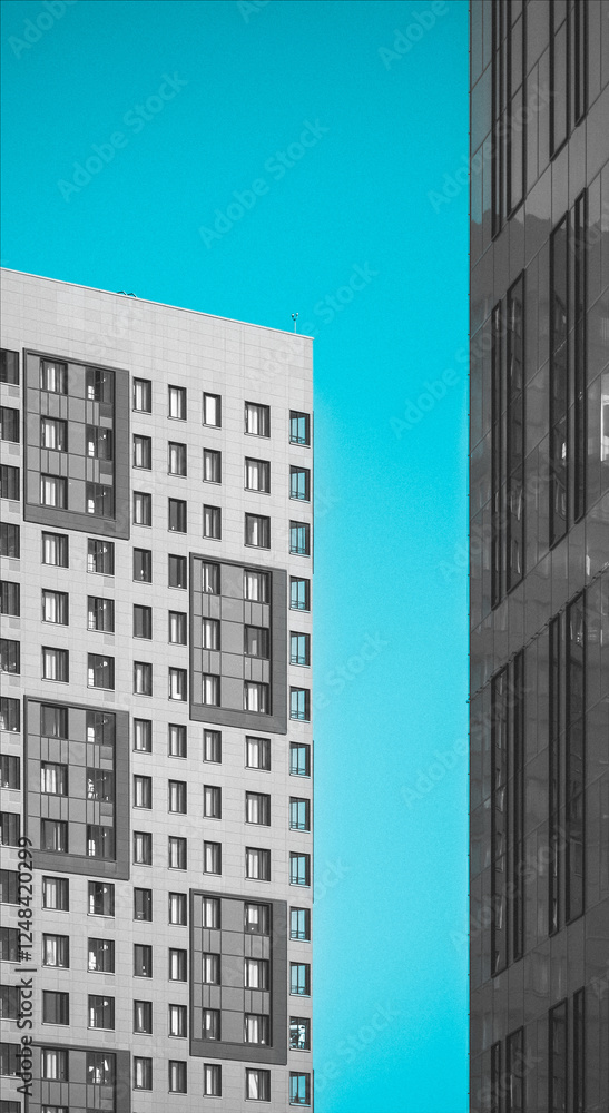 Obraz premium residential building in the city