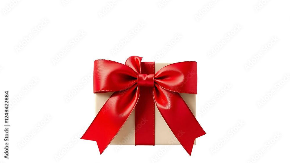 Elegant red ribbon bow for gift box decoration, featuring a shiny texture and festive appeal, isolated on a transparent background. Perfect for Christmas, birthdays, and holiday gift wrapping. Elegant red ribbon bow for gift box decoration, featuring a shiny texture and festive appeal, isolated on a transparent background. Perfect for Christmas, birthdays, and holiday gift wrapping.
