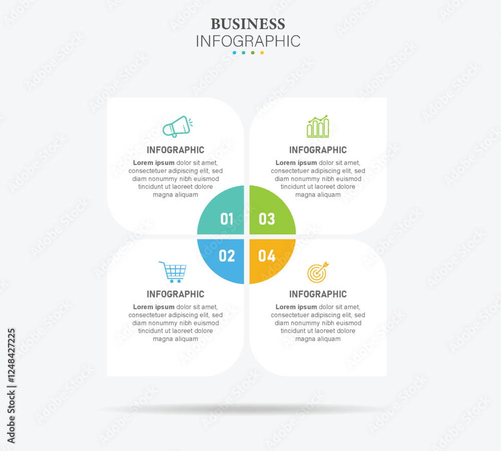 Infographic design template. Creative concept with 4 steps Infographic design template. Creative concept with 4 steps
