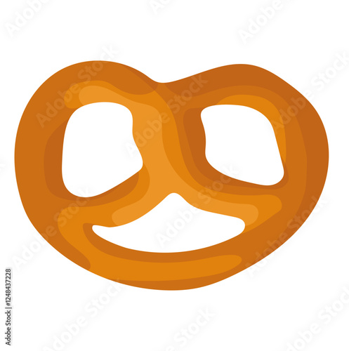 Soft Pretzel Snack Illustration Isolated on White Background