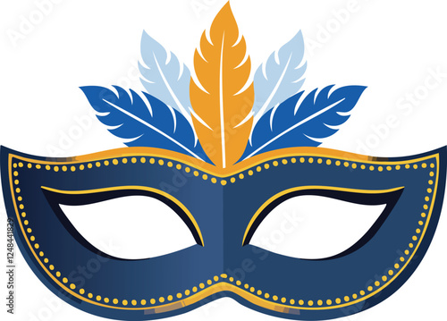 Regal masquerade mask with symbolic embellishments, bringing elegance to any celebration.