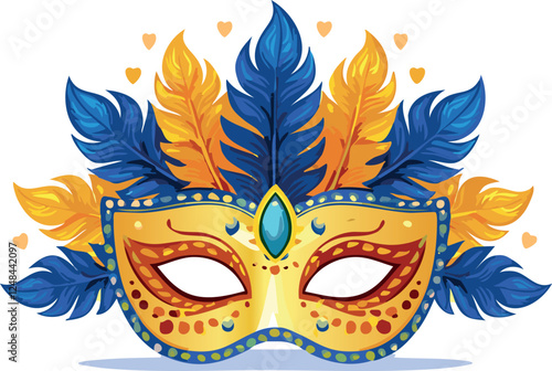 Refined masquerade mask with elegant details, sophisticated design, and a festive appeal.