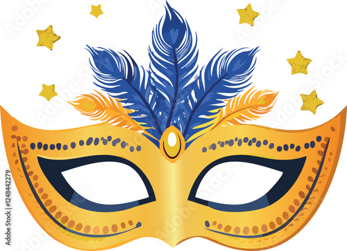 Classic masquerade mask with refined decorative patterns, rich textures, and an elaborate aesthetic. Designed for festive occasions and formal costume events.