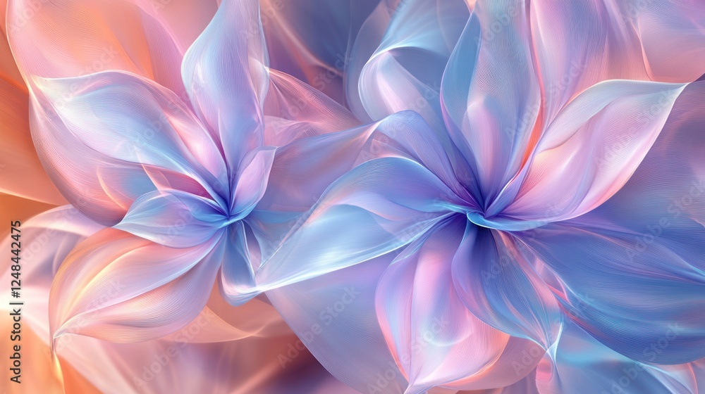 Pastel Abstract Flowers Softly Flowing Design Pastel Abstract Flowers Softly Flowing Design
