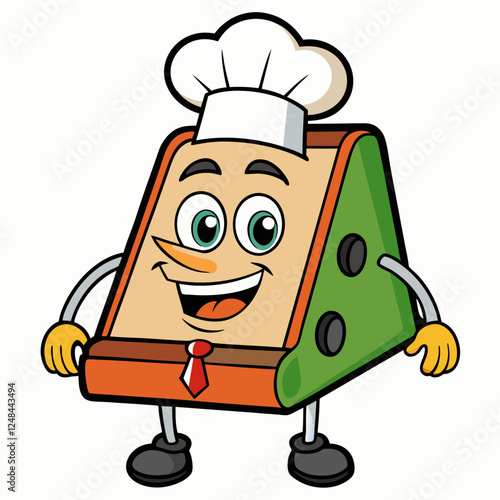 Sandwich Maker smiling and ready to serve against a light background.