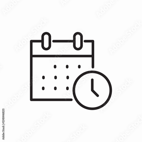 Schedule calendar time planning icon vector sign