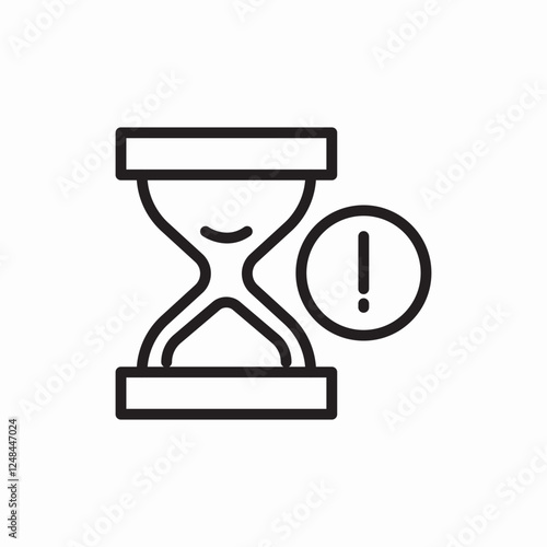 Timer countdown waiting time icon vector sign