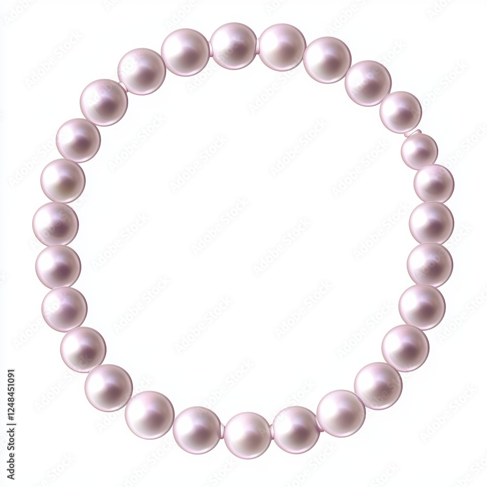 Obraz premium Elegant pearl necklace, isolated on white background