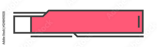 Futuristic element vector illustration. Colorful lower third video overlay.