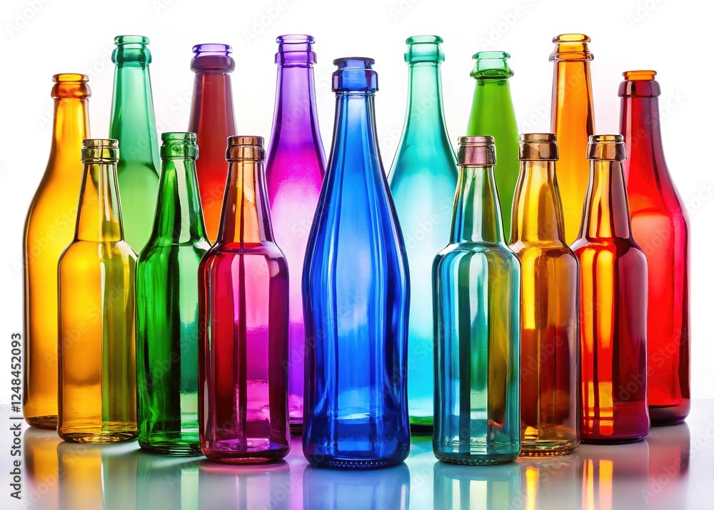 Colorful Glass Bottles Array Colorful Glass Bottles Array