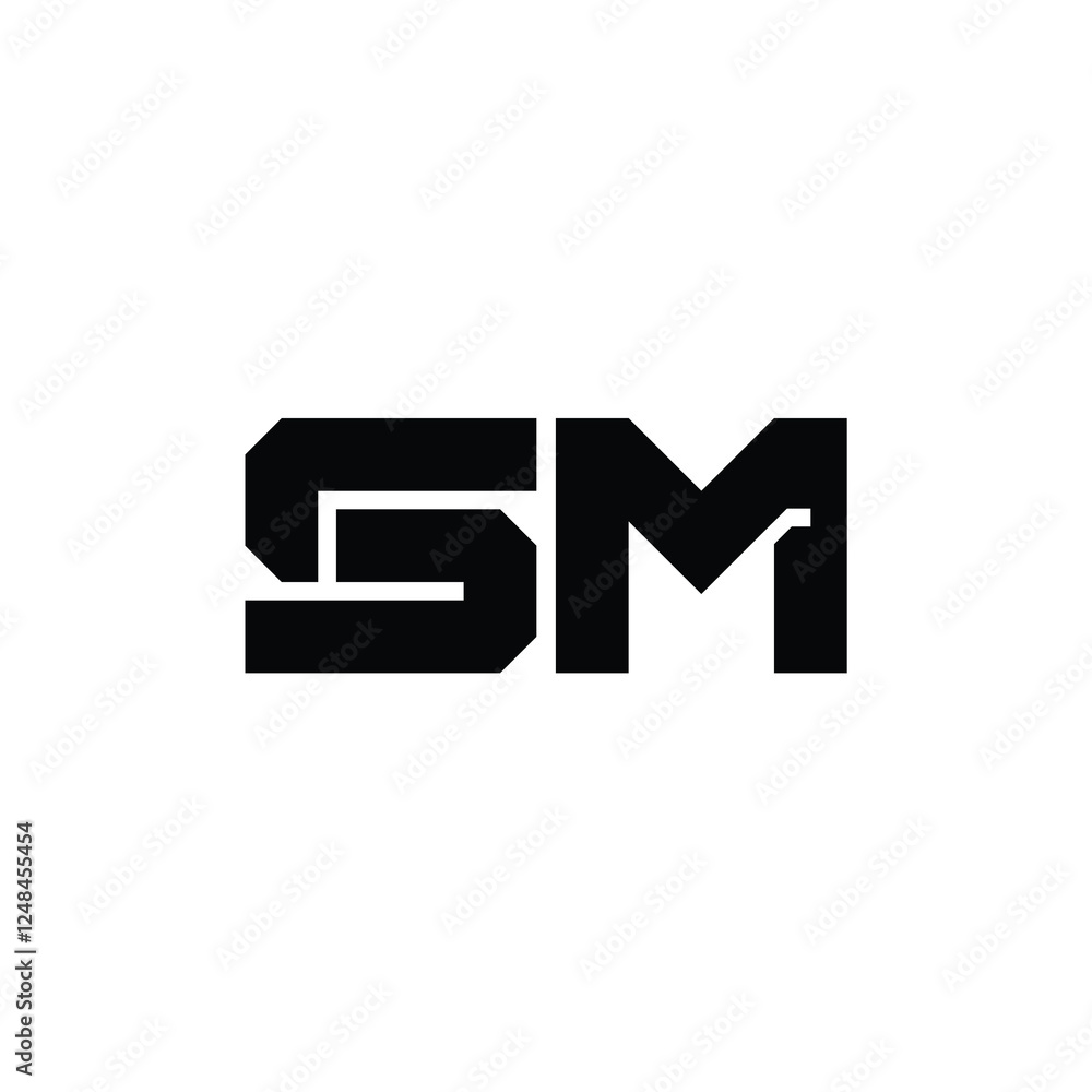 SM monogram logo design letter text name symbol monochrome logotype alphabet character simple logo SM monogram logo design letter text name symbol monochrome logotype alphabet character simple logo
