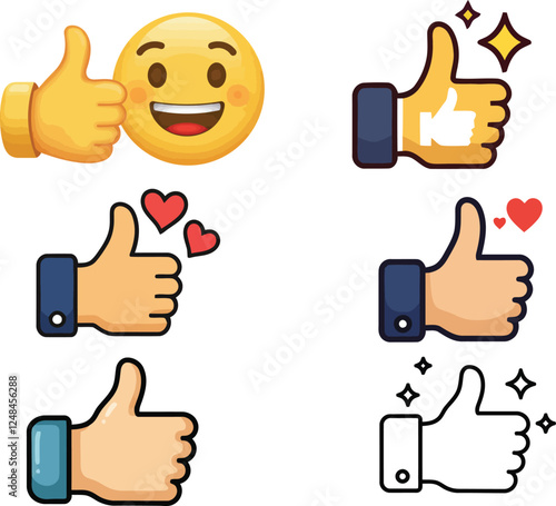 s up, thumbs up emoji, thumbs up meme and thumbs up gif hand gestures fingers like set of icon