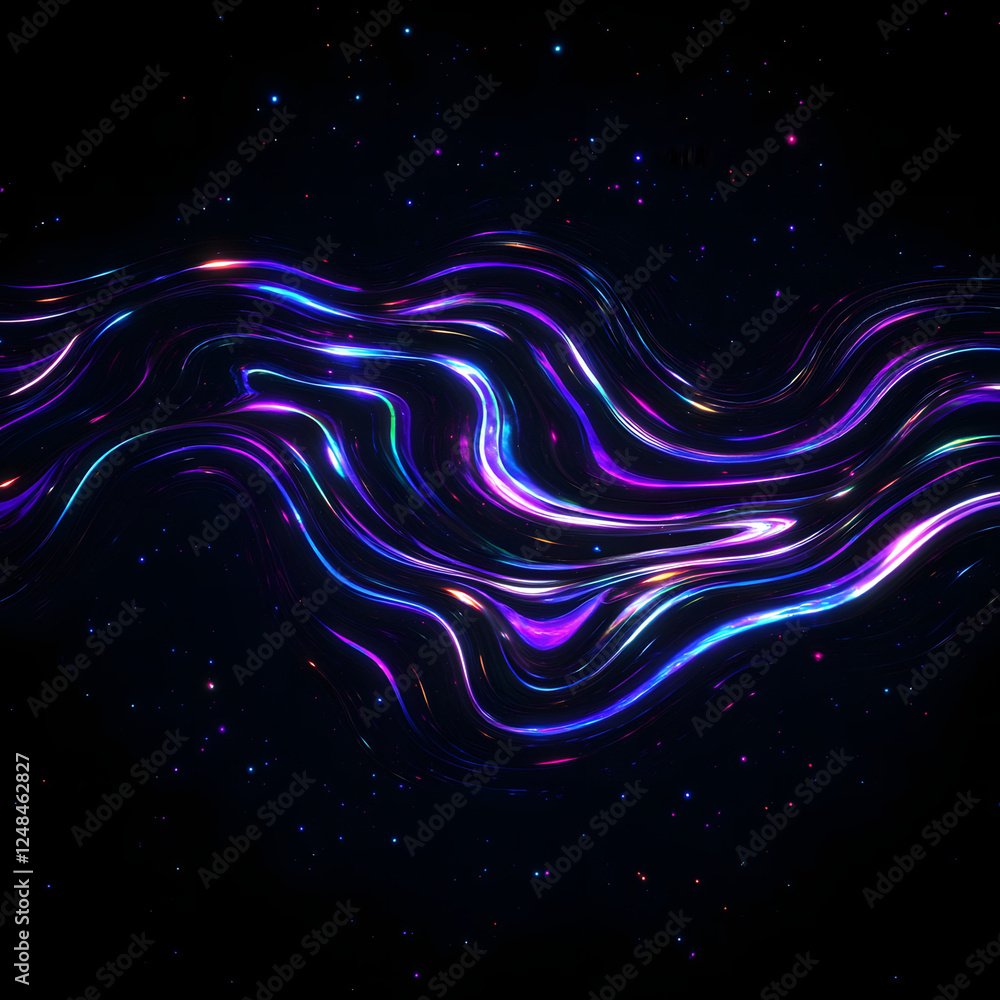 Psychedelic music poster with liquid typography and rainbow colors.
Psychedelic music poster with liquid typography and rainbow colors.