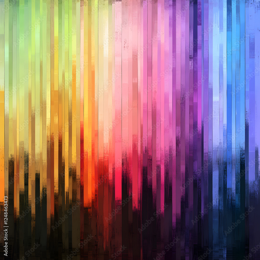 Psychedelic music poster with liquid typography and rainbow colors.
Psychedelic music poster with liquid typography and rainbow colors.