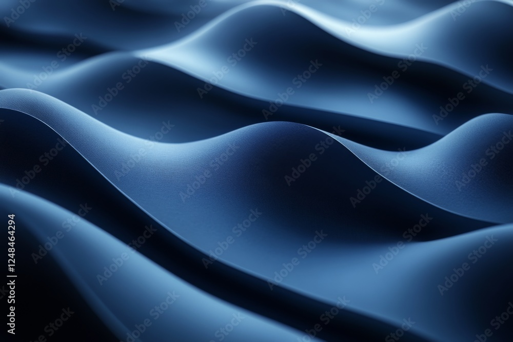 Abstract blue wave patterns with a glossy texture Abstract blue wave patterns with a glossy texture