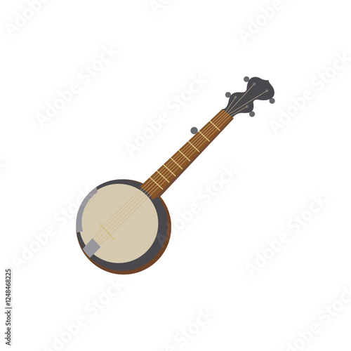 banjo instrument music vector illustration