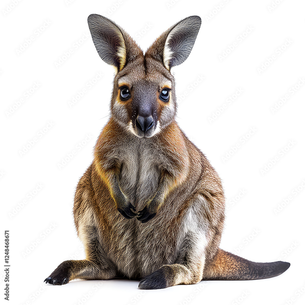 Fototapeta premium Red-Necked Wallaby: Stunning Wildlife Photography - Close-Up Portrait of an Australian Marsupial