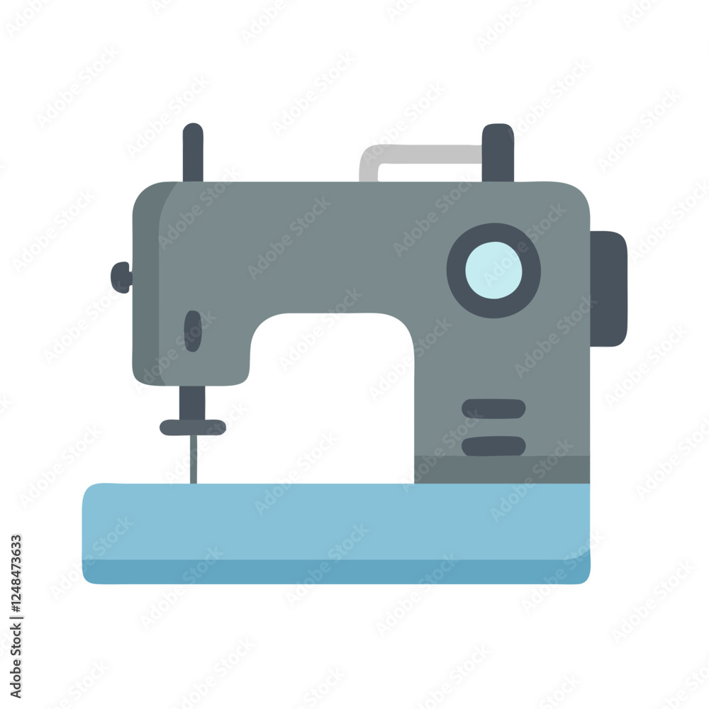 Sewing Machine Icon in flat design with neutral colors Sewing Machine Icon in flat design with neutral colors