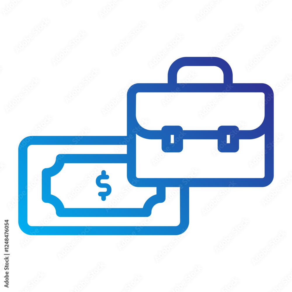Money bag finance Line Gradient Icon Money bag finance Line Gradient Icon