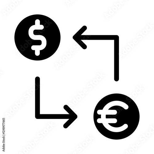 Exchange money finance Solid Icon