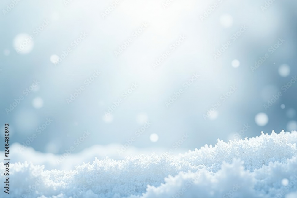 Snowflakes falling gently on a white background, snowflakes, frosty, cold Snowflakes falling gently on a white background, snowflakes, frosty, cold